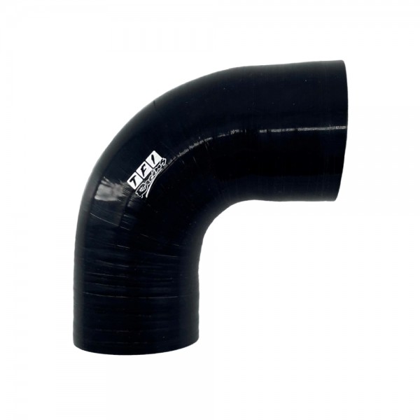 Silicone Hose  90 Deg Reducing Elbow 57 to 51mm 2.25 to 2 ID 50mm Leg Length
