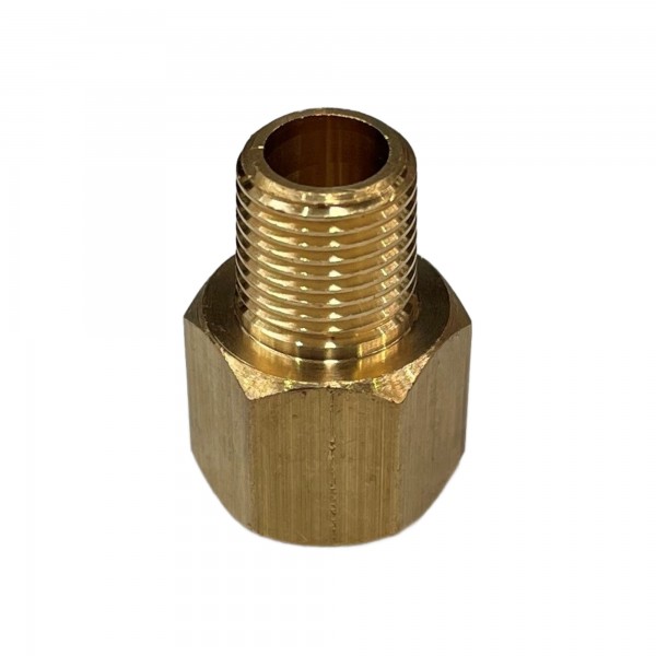 Brass Temp Bush Reducer 1/8" 8.4mm Female NPT to 1/8" 9.7mm Male BSP 