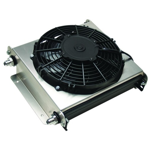 [15870] Derale Extreme Engine & Transmission Cooler 40 Row 13"x14-7/8"x5-5/8" 10" Fan