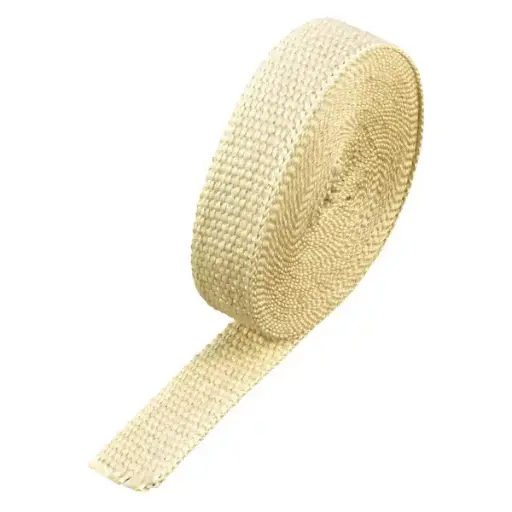 [301025E] Fawn Coloured Exhaust Wrap 25mm(1") Wide x 7.5mt(25ft) Roll 650C Continuous
