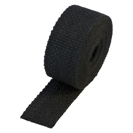 [322025B] Black Coloured Exhaust Wrap 50mm(2") Wide x 7.5mt(25ft) Roll 650C Continuous