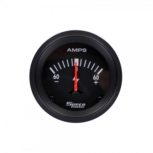 [523-51] 2" 60-0-60 Amps Ammeter Gauge - Black Dial Black Bezel