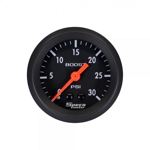 [533-05] 2" Mechanical 30 PSI Boost Gauge - Black Dial Black Bezel