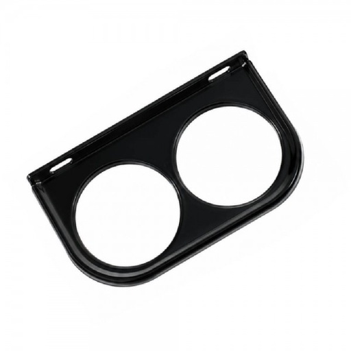 [541-02] 2" Double Gauge Mounting Panel - Black