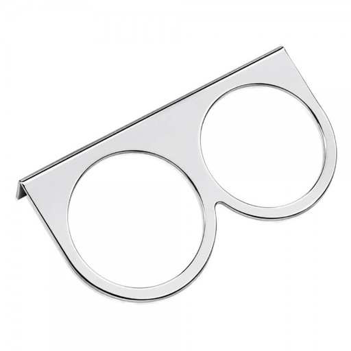 [541-09] 2-5/8" Double Gauge Mounting Panel - Chrome