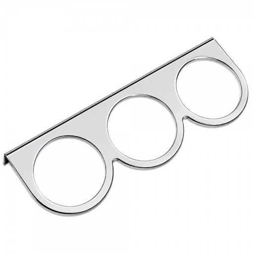 [541-10] 2-5/8" Triple Gauge Mounting Panel - Chrome