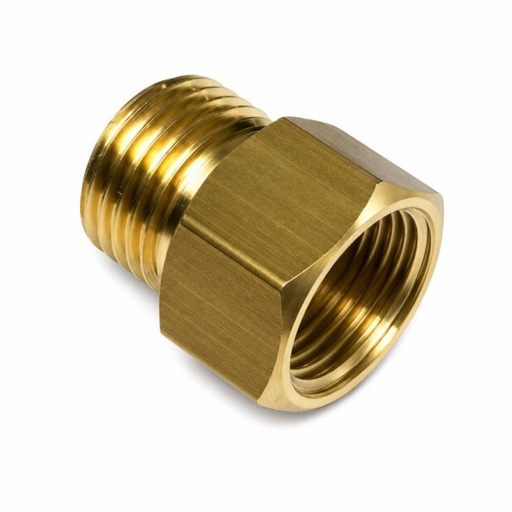 [544-42] Brass Mechanical Water Temperature Gauge Adaptor - 5/8" UNF (F) x M18-1.5 (M)