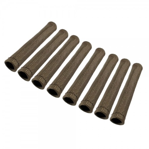 [380880] Spark Plug Heatshield Insulation Boot ShieldLava Race 1" ID bends 90 - 8Pk