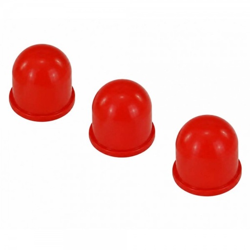[550-01R] 14mm Globe Assembly Bulb Covers - Red 3 Pack