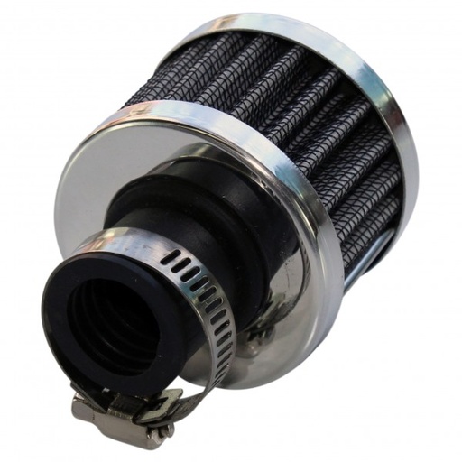 [3998B] Breather Clamp On 3/4"(18mm) Id Chrome Top White Element