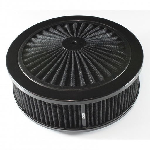 [45829] Extraflow All Black Air Cleaner Filter 9"x 3" Assy fit Holley 5-1/8" Base