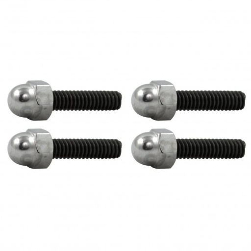 [5326] Valve Cover Studs (Set 4) with Chrome Acorn Nuts Chevrolet Ford Holden