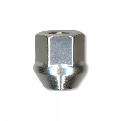 [55-203] Single Tapered Zinc Acorn Bulge Wheel Nut (Open Ended) - 12mm x 1.5, 19mm Hex