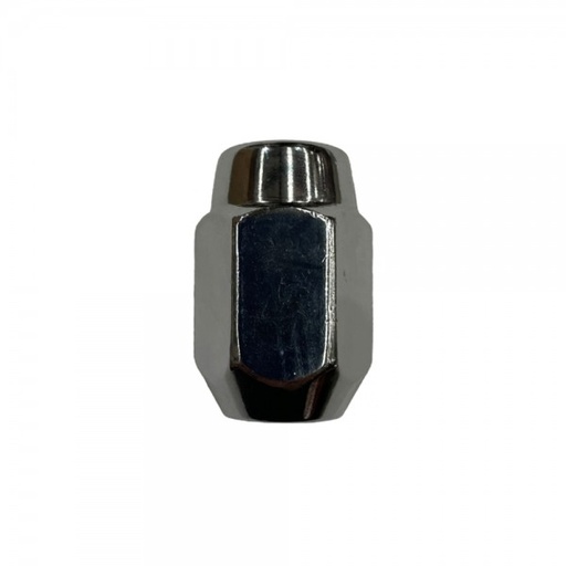 [55-401] Single Tapered Chrome Acorn Wheel Nut (Close Ended) - 1/2" UNF Thread, 21mm Hex