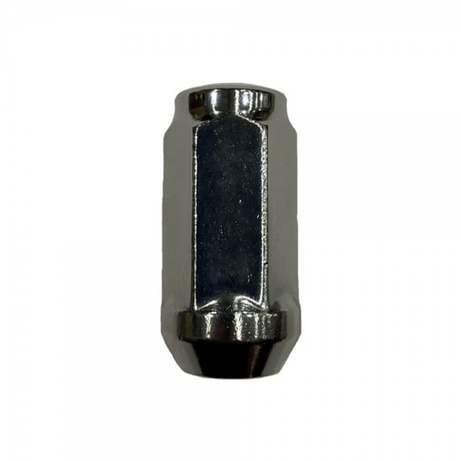[56-201] Single Long Chrome Acorn Bulge Wheel Nut (Close Ended) - 1/2" Thread, 19mm Hex
