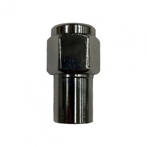 [57-601] Single Chrome Flat Standard Mag Nut (Close Ended) - 1/2" UNF Thread, 21mm Hex