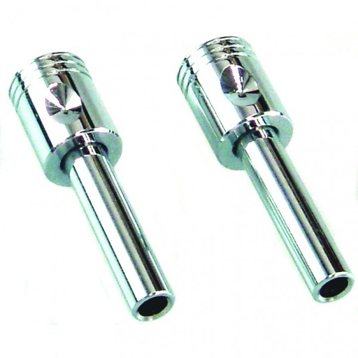 [6236] Door Lock Knobs Chrome Pistons Universal set of 2 Holden/Ford