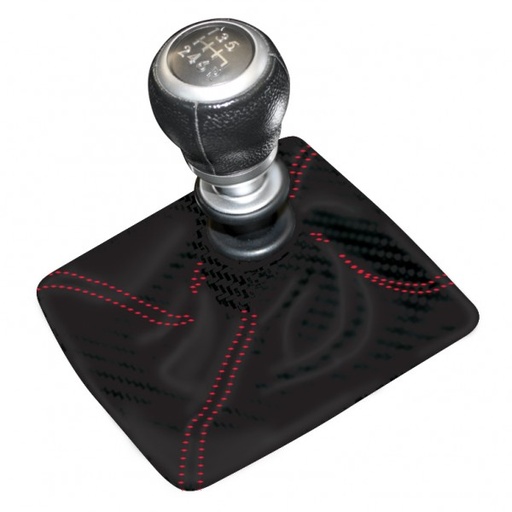 [6286] Shift Boot Black with Red Stiching 135mm x 135mm Opening Commodore/Subaru