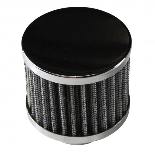 [66-019] Valve Cover Breather Clamp On 1-3/8"(35mm) Id Chrome Top White Element