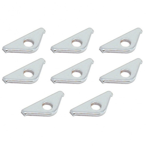 [66-494] Valve Cover Mini Hold Down Tabs 1-1/2"(38mm) Long Chrome Steel Set 8