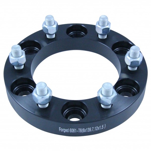 [67-020] Bolt On Billet Wheel Spacer Kit 25mm Thick Size 6x139.7PCD 12mmx1.5 Stud