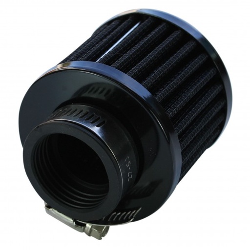 [68-062] Valve Cover Breather Clamp On 1-3/8"(35mm) Id Black Top Black Element