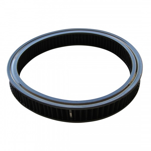 [68-201] Air Cleaner Filter Element Black 14" Wide 2" Tall Round High Performance Cotton