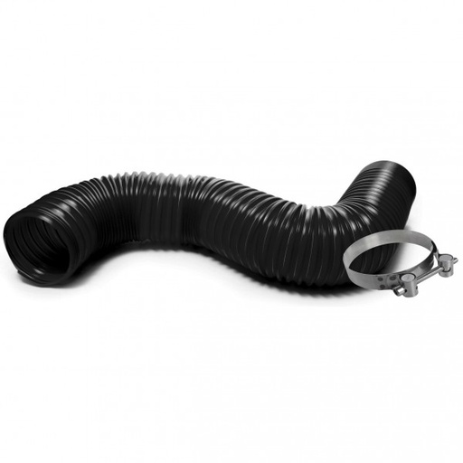 [69-114] Memorex Black Air Intake Duct Hose 100mm Id x 90cm long with 2 HD Clamps