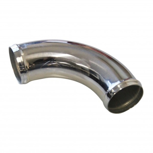 [69-423] Intake Pipe Intercooler 2.5" (63mm) OD 90 Degree Polished Alloy Pipe 6.2"(160mm)