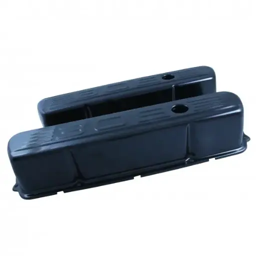 [69-836] Valve Covers Black Holden V8 253-308 Red Blue + Black Motor 308 Logo Baffled-pr