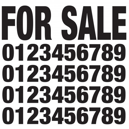 [PS007] For Sale' Decal Kit - Large White