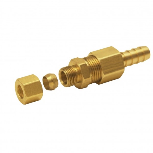 [13032] Derale Universal 3/8" Trans Cooler Line to 3/8" Hose Barb Comp Fitting