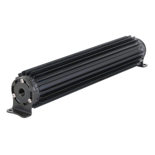 [13271] Aluminum Black Heat Sink Fluid Cooler 17-1/4" x 3". 1/2" Npt Inlet Derale