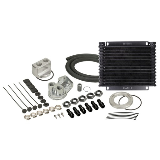 [15451] Derale 6 Pass Engine Cooler + Universal Oil Filter Relocation Kit