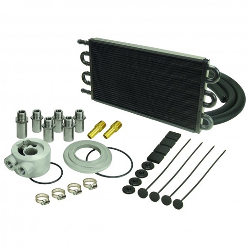 [15505] Derale 6 Pass Aluminum/Copper Universal Engine Oil Cooler Kit