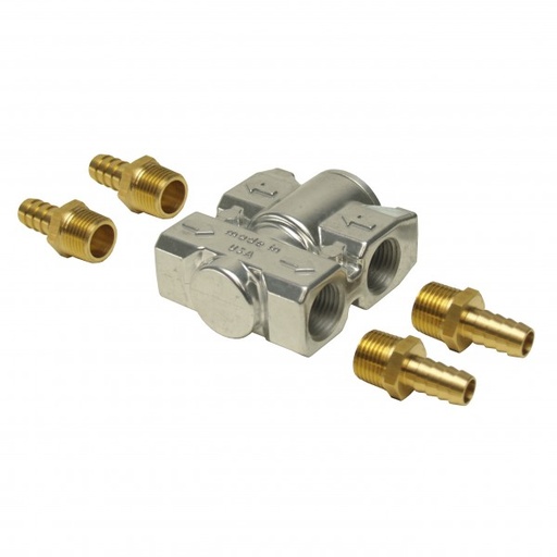 [15719] Derale Billet Style Aluminum Fluid Control Thermostat with 1/2" NPT Ports