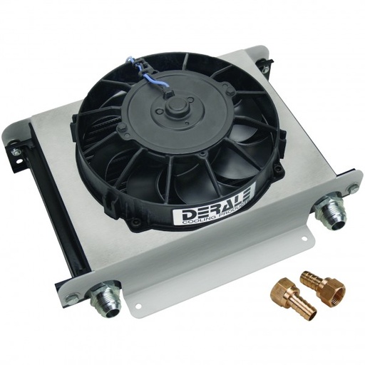 [15865] Derale Hyper-Cool Fluid Cooler 25 Row 13"x10"x5-5/8" 8" Fan