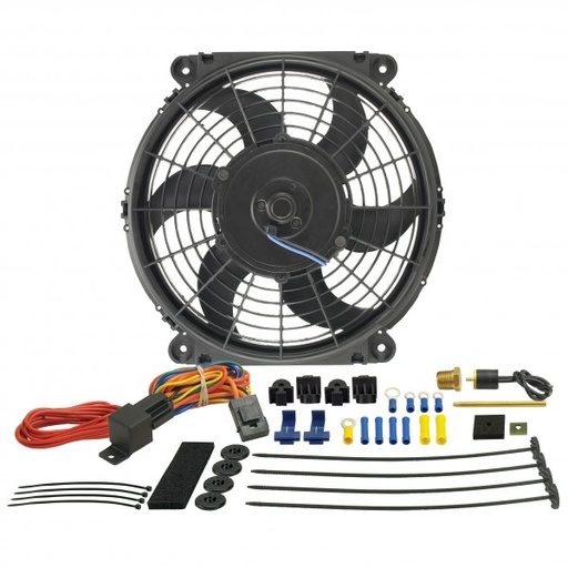 [16010] Derale 10" Tornado Reversible 650Cfm Electric Fan with 180F Thermostat