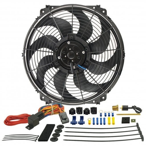 [16016] Derale 16" Tornado Reversible 2175Cfm Electric Fan with 180F Thermostat