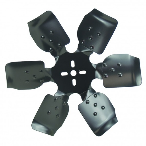 [17315] Derale Standard Rotation Rigid Steel 6 Blade Race Fan Black 15 Inch
