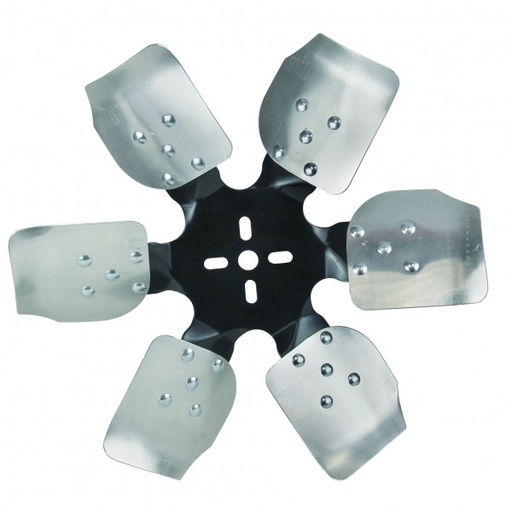 [17515] Derale Standard Rotation Rigid Steel/Alloy 6 Blade Race Fan Black 15 Inch