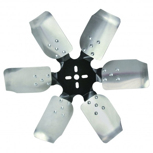 [17518] Derale Standard Rotation Rigid Steel/Alloy 6 Blade Race Fan Black 18 Inch