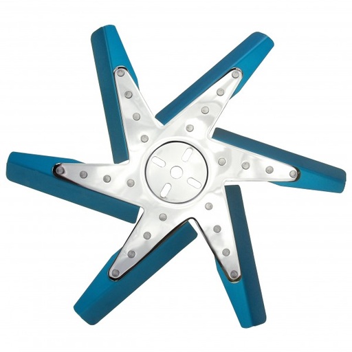 [19517] Derale High Performance Flex Fan 17 Inch Blue Blade Chrome Hub