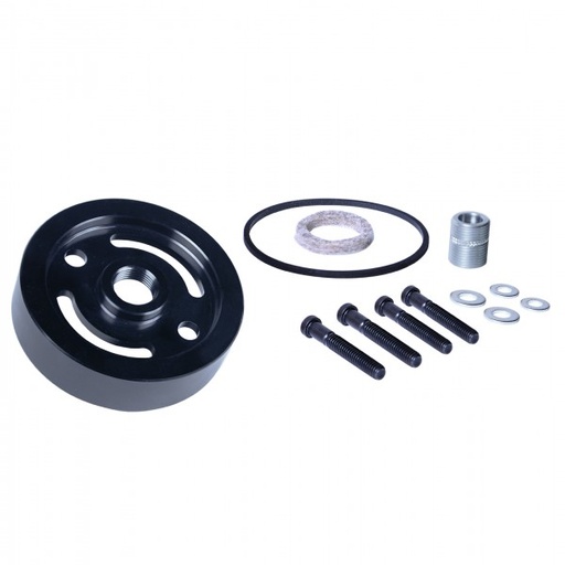 [35761] GM V8 1956-67 Canister Style to Spin On Oil Filter Black Adapter Derale