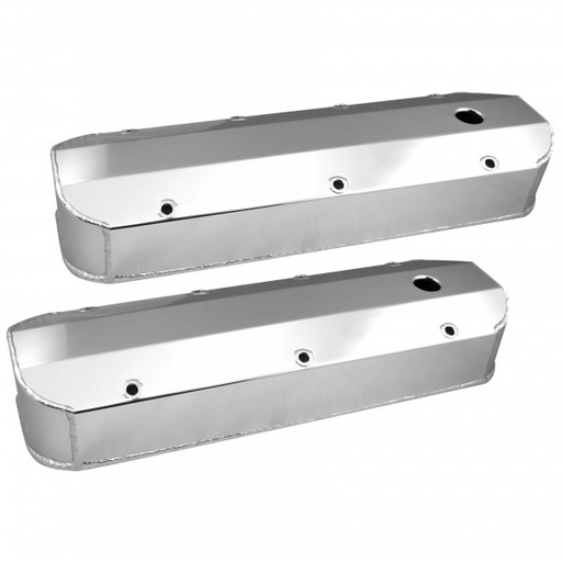 [40215] Valve Covers Fabricated Chevrolet BB 396-502 Tall Aluminium Anodised with Rails