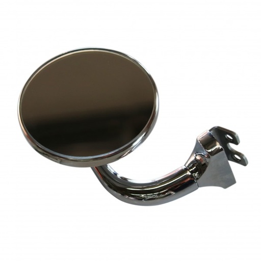 [40304] 3" Stainless Short Arm Peep Side Door Edge Glass Mirror Outside Rear View