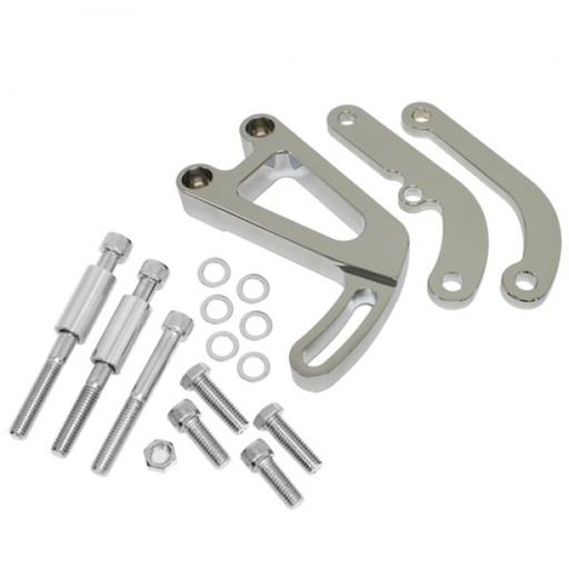 [41312] Power Steering Pump Chromed Aluminium Bracket Kit Chevrolet Sm Block Lwp