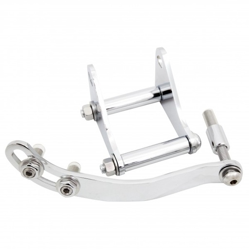 [41315] Power Steering Pump Bracket Kit Chrome Steel Chevrolet Small Block Lwp + Swp