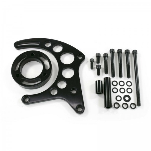 [41346] Alternator Bracket High Mount Small Block Chev Gilmer LWP Black