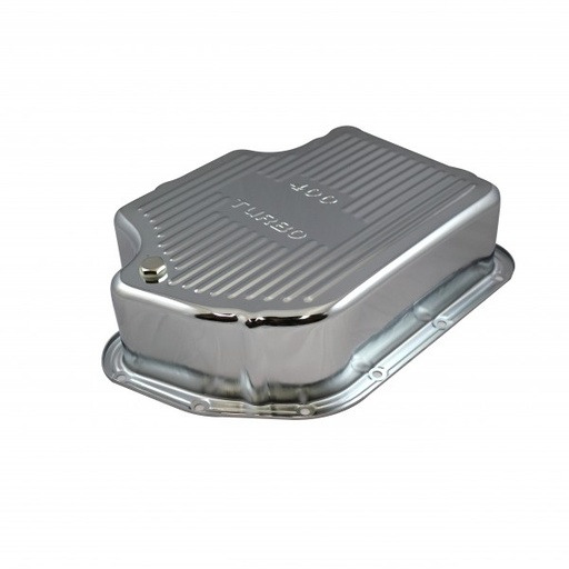 [41502] Transmission Pan GM Turbo 400 4" Deep Extra Capacity Chrome Steel